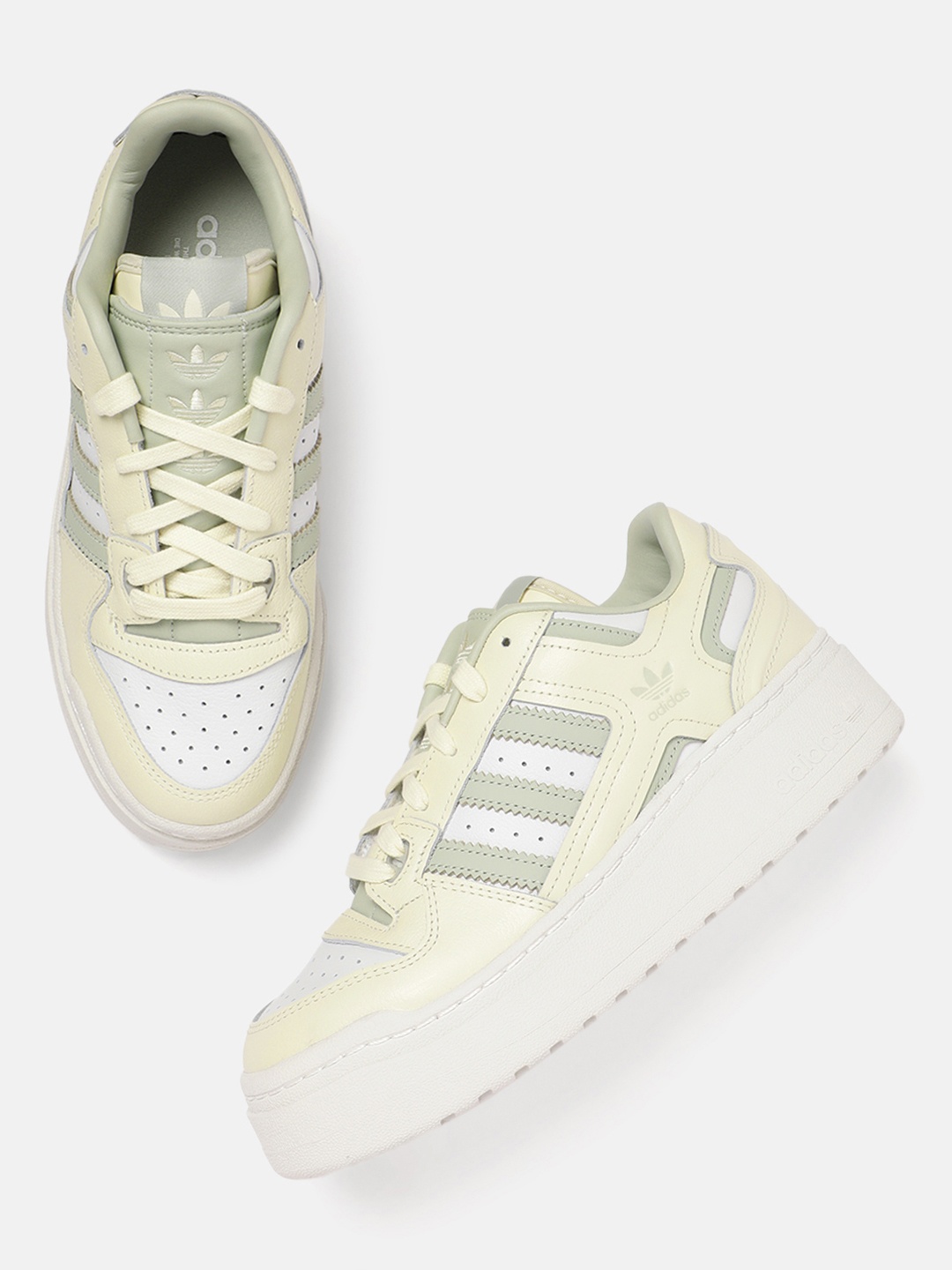 

ADIDAS Originals Women Forum XLG Striped Everyday Sneakers, Beige