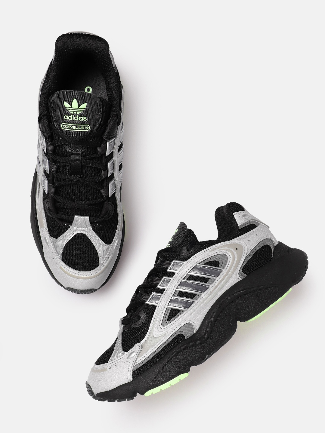 

ADIDAS Originals Women Colourblocked & Woven Design Ozmillen Sneakers, Black