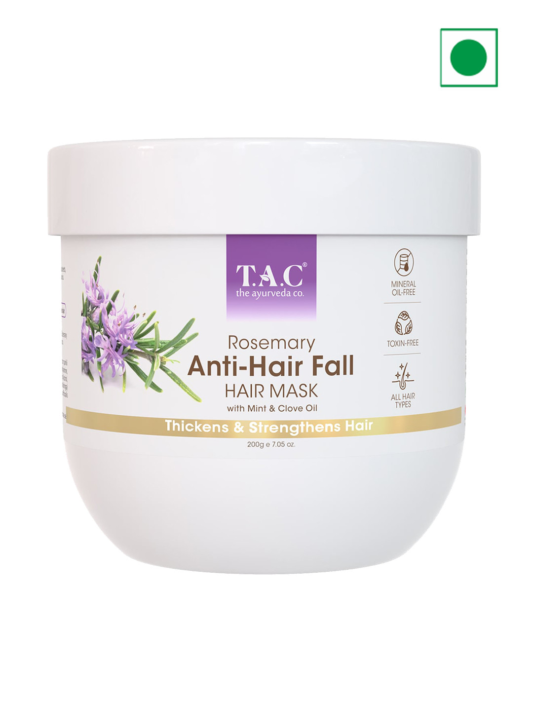 

TAC - The Ayurveda Co. Rosemary Anti Hair Fall Mask - 200g, Multi