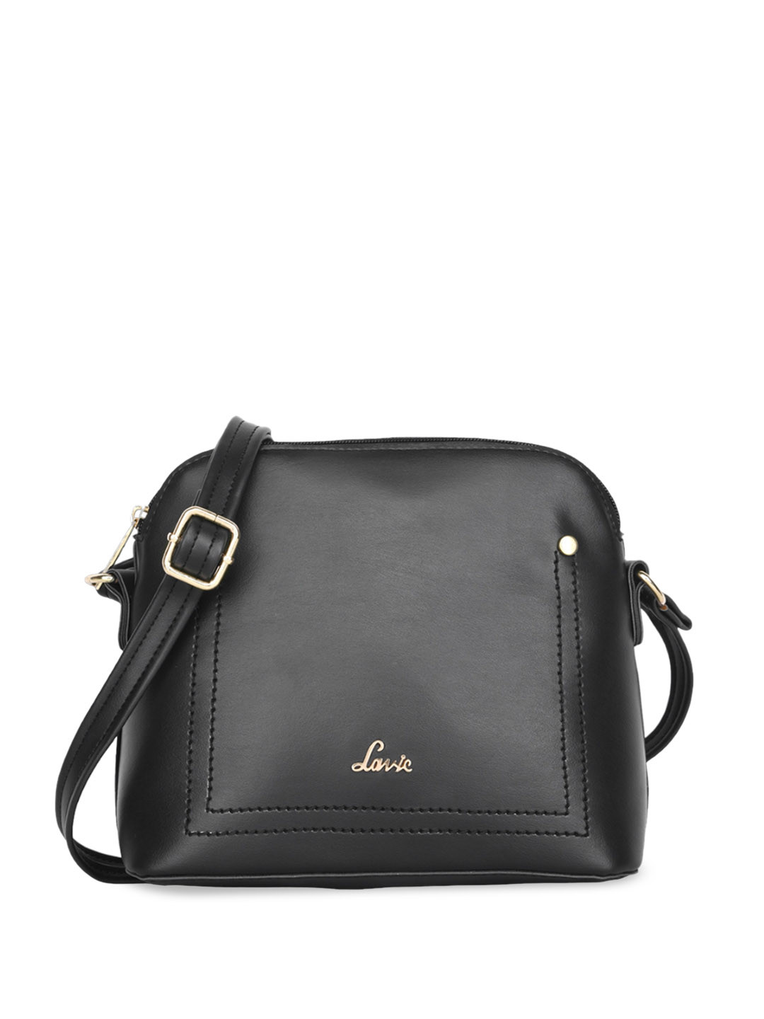 

Lavie Synthetic Leather Miniature Sling Bag, Black