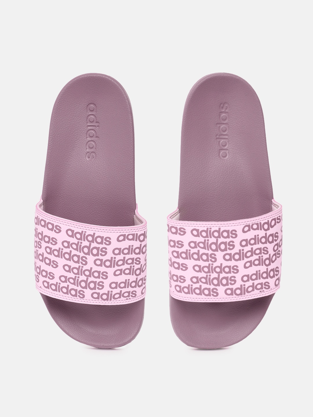 ADIDAS Women Brand Logo Printed Spright WS 2.0 Sliders, Pink