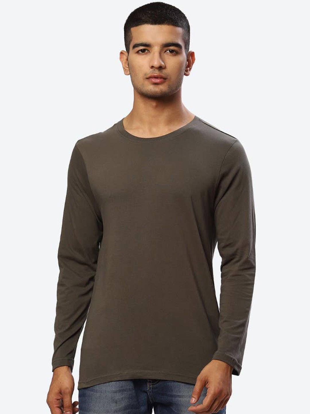 

2Bme Long Sleeves Cotton T-shirt, Olive