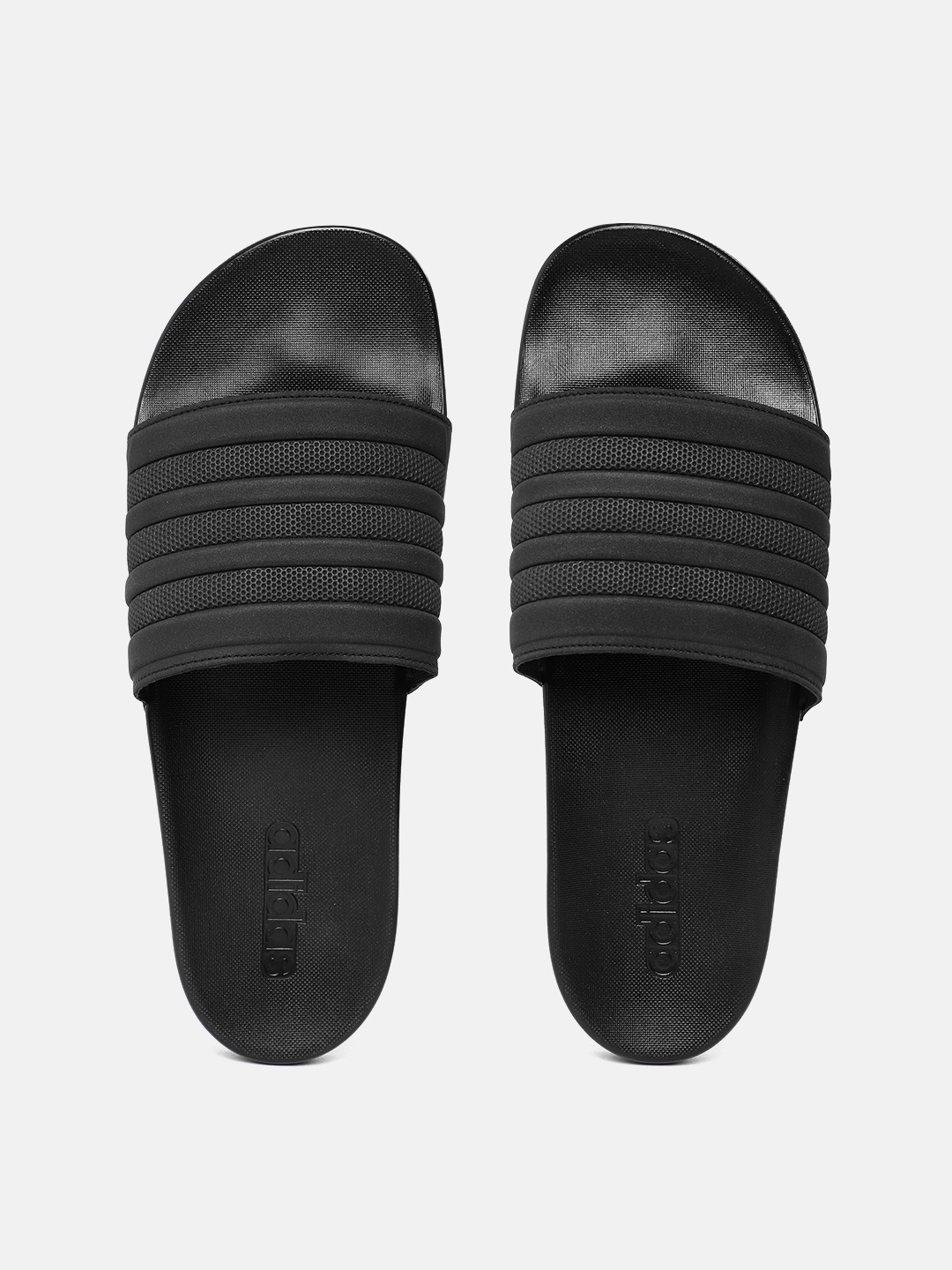 

ADIDAS Unisex Striped Adilette Comfort Sliders, Black