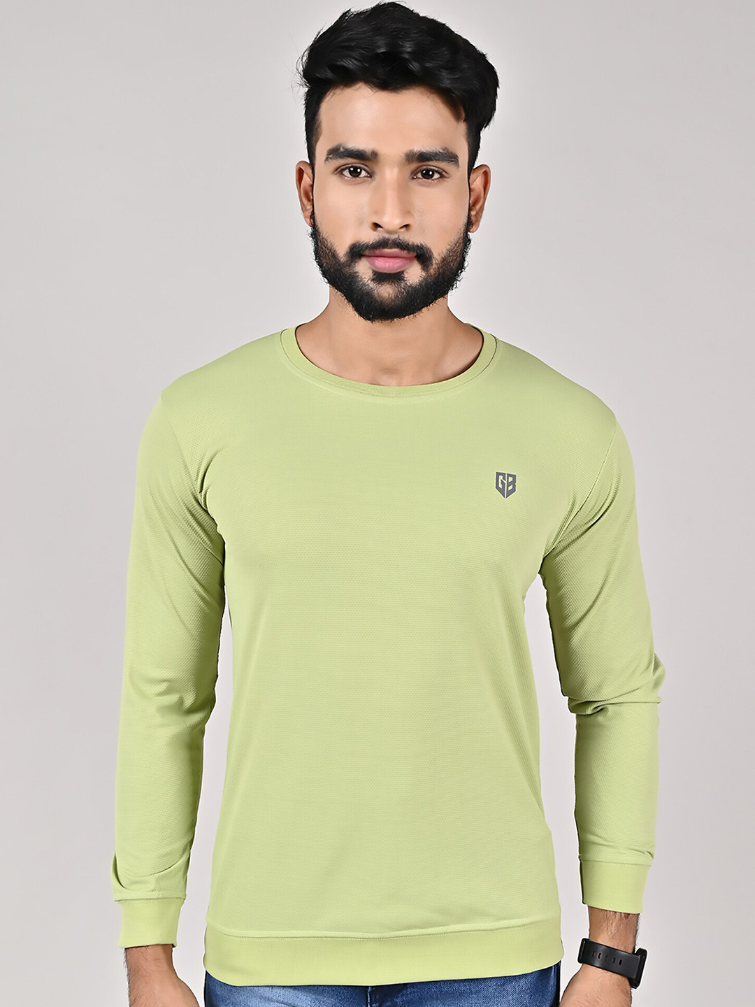 

GAME BEGINS Round Neck T-Shirt, Green