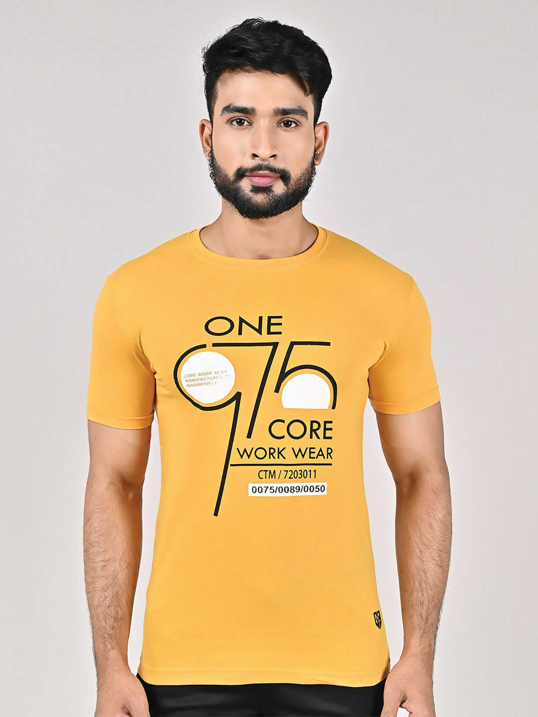 

GAME BEGINS Typography Printed Pure Cotton T-Shirt, Yellow