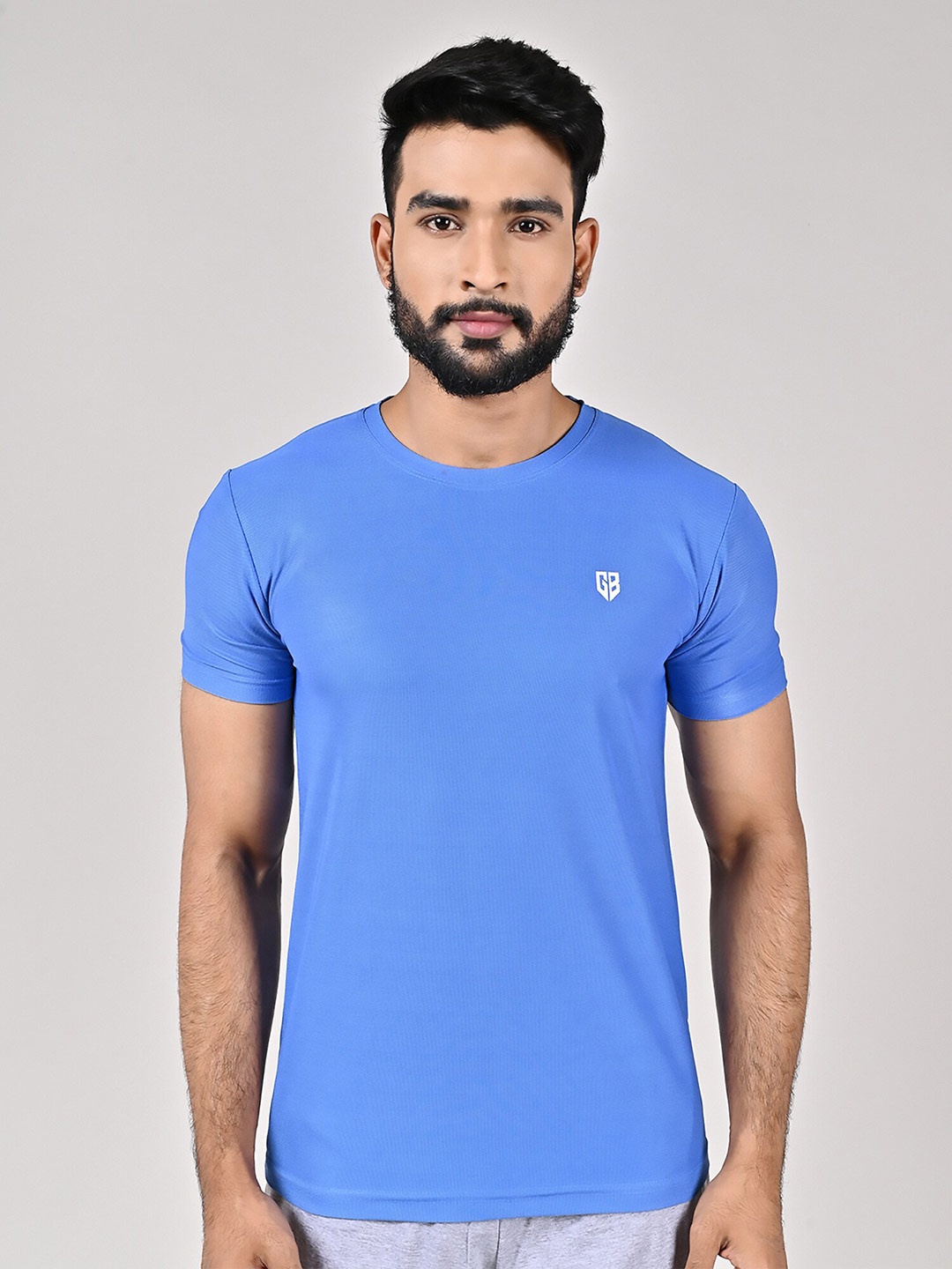 

GAME BEGINS Round Neck T-Shirt, Blue