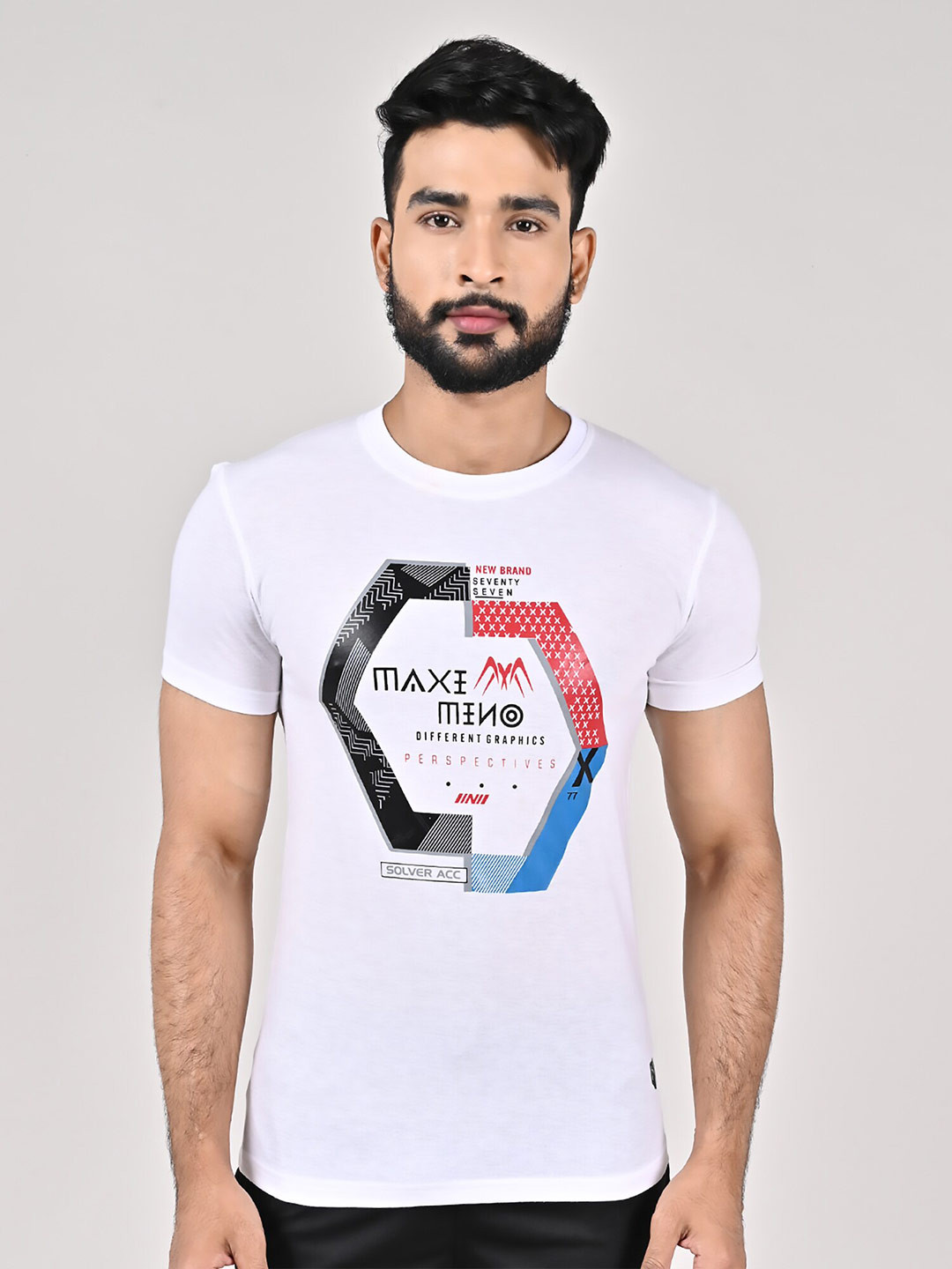 

GAME BEGINS Typography Printed Pure Cotton T-Shirt, White