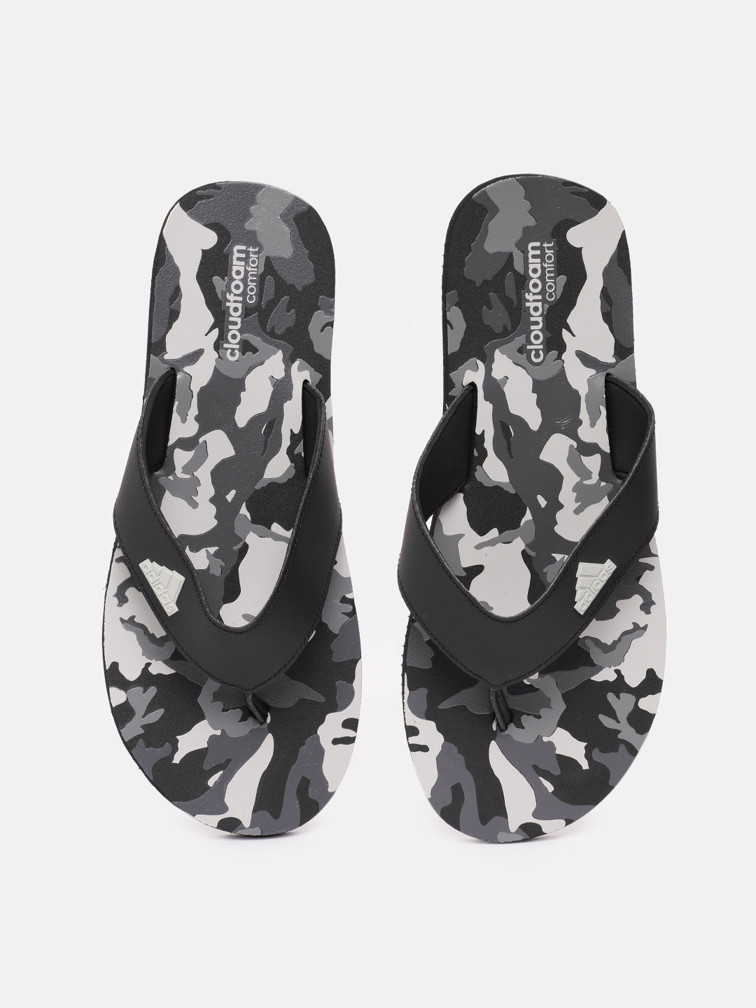 

ADIDAS Men Camouflage Printed Thong Flip-Flops, Black