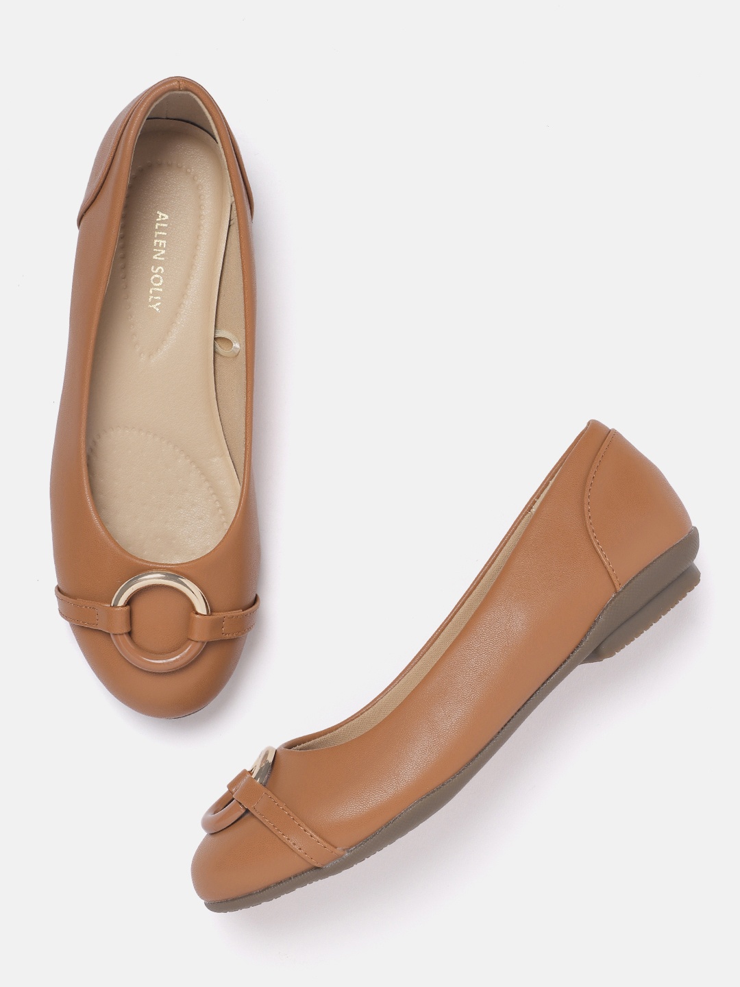 

Allen Solly Women Metallic Detail Ballerinas, Brown