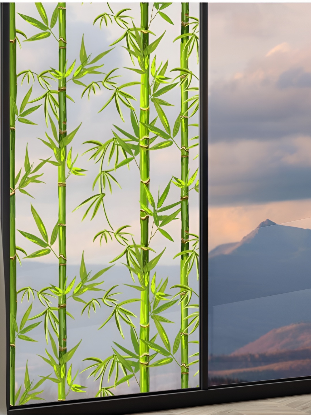 

CVANU Transparent & Green Printed Self-Adhesive Window Film