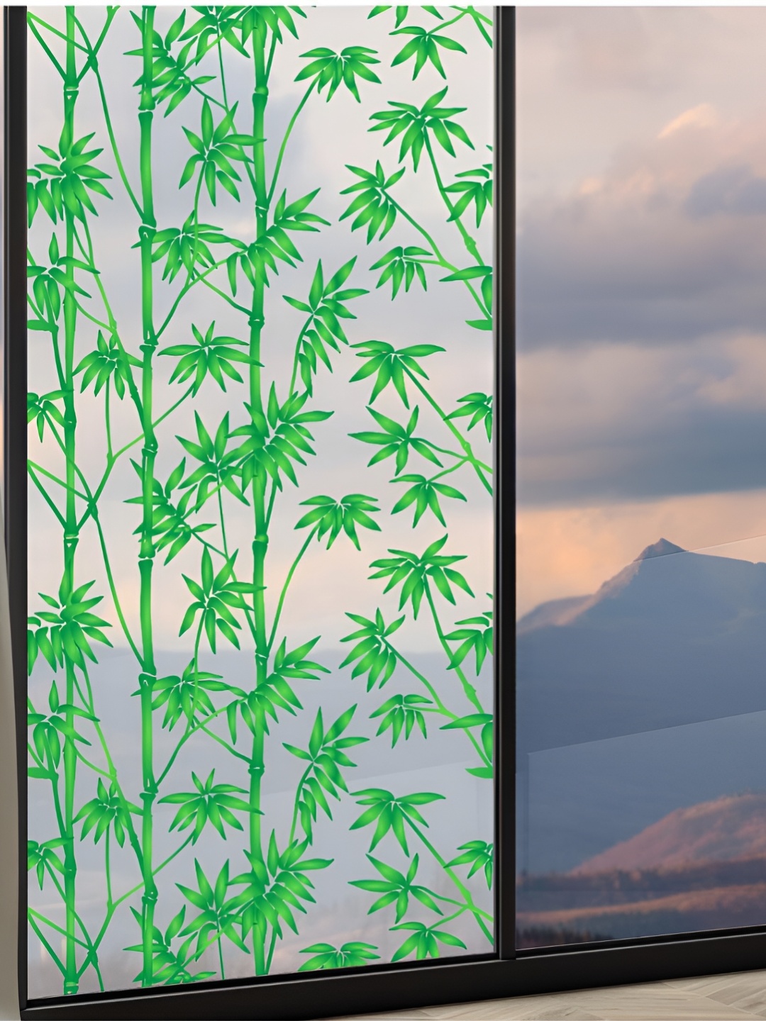 CVANU Green Printed Self Adhesive Window Film