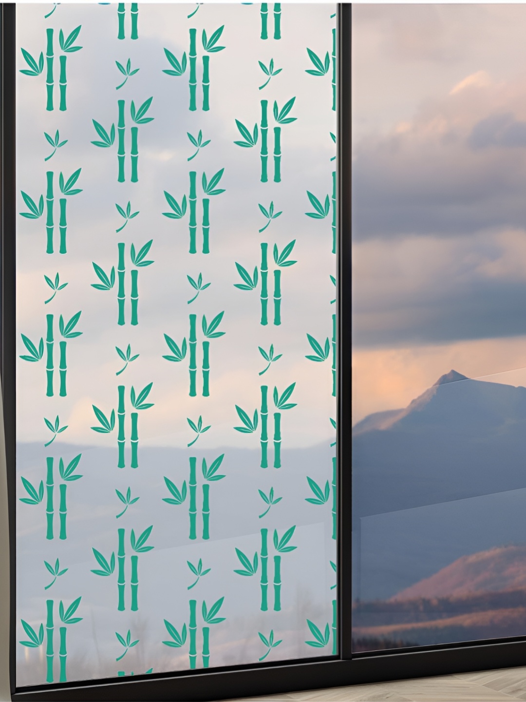 

CVANU Transparent Green Printed Self Adhesive Window Film