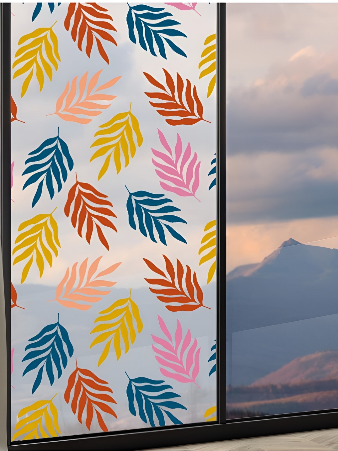 CVANU Transparent & Yellow Printed Self-Adhesive Window Film