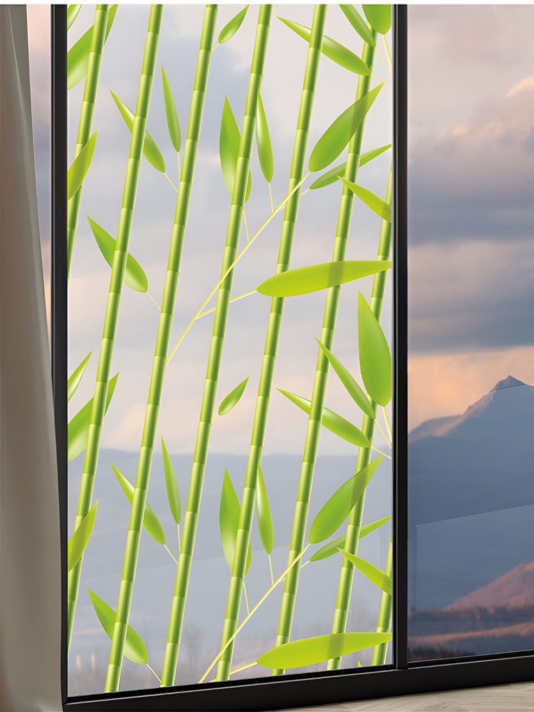 

CVANU Window Film Green Printed Self Adhesive Window Film Sticker