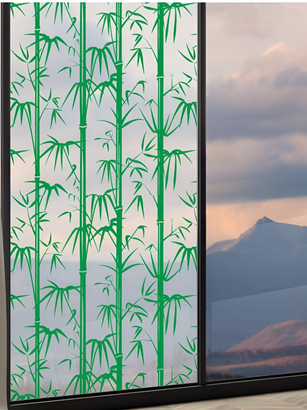 

CVANU Green Leaves Designed Self-Adhesive & Waterproof Window Film Sticker