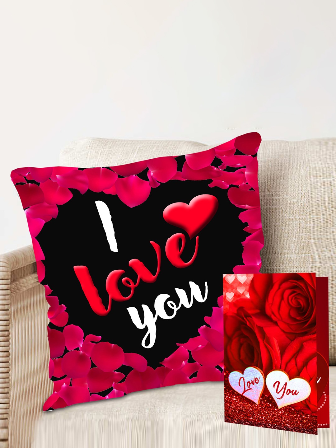 

ME & YOU Red & Black 2 Pieces Printed Home Gift Sets