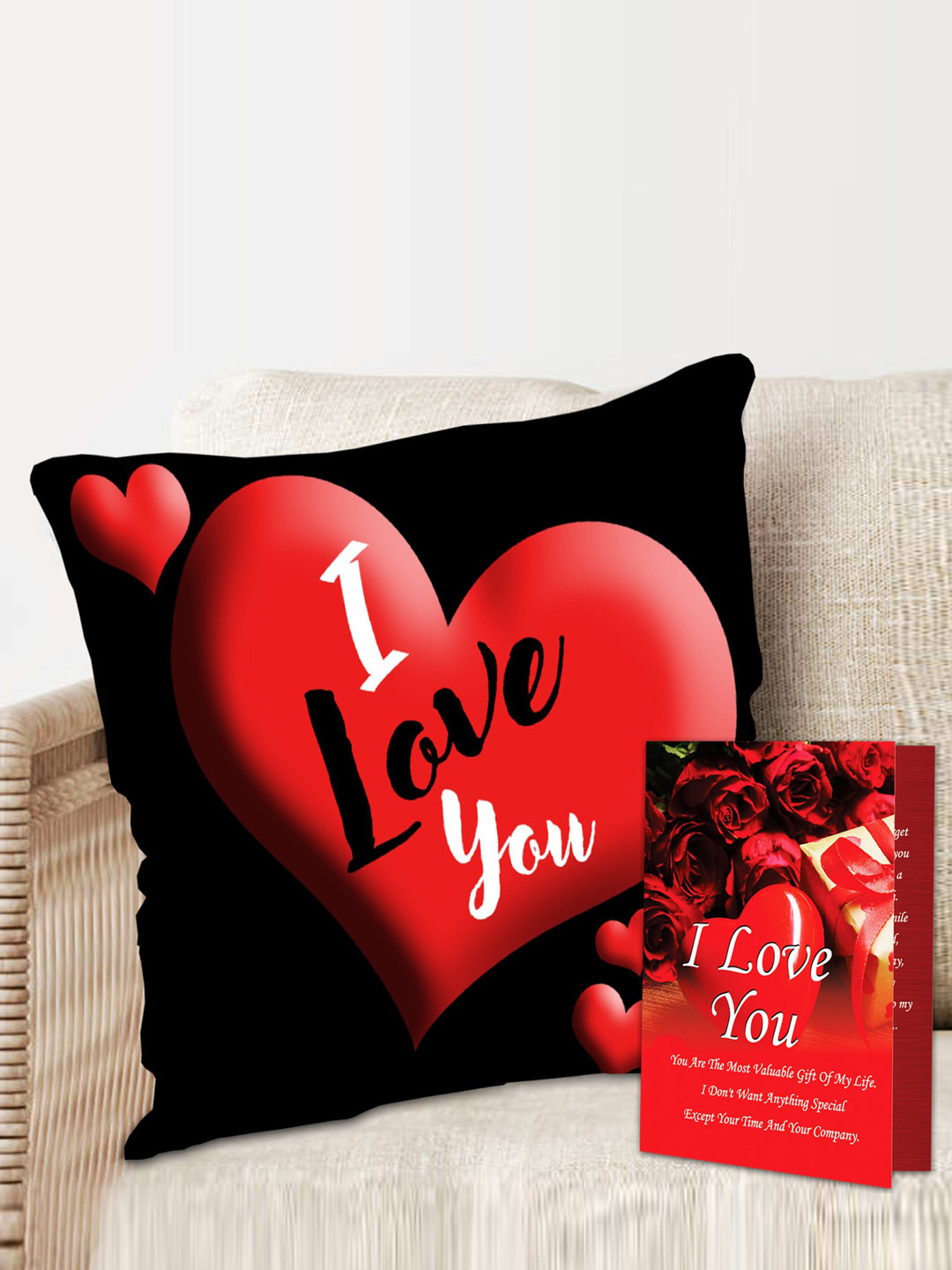 

ME & YOU Black & Red Typography Printed Home Gift Sets