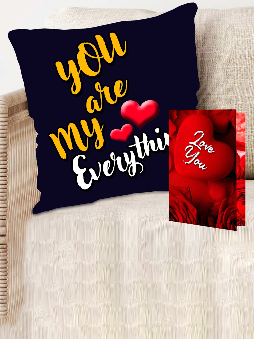 

ME & YOU Black & Red Typography Printed Home Gift Sets