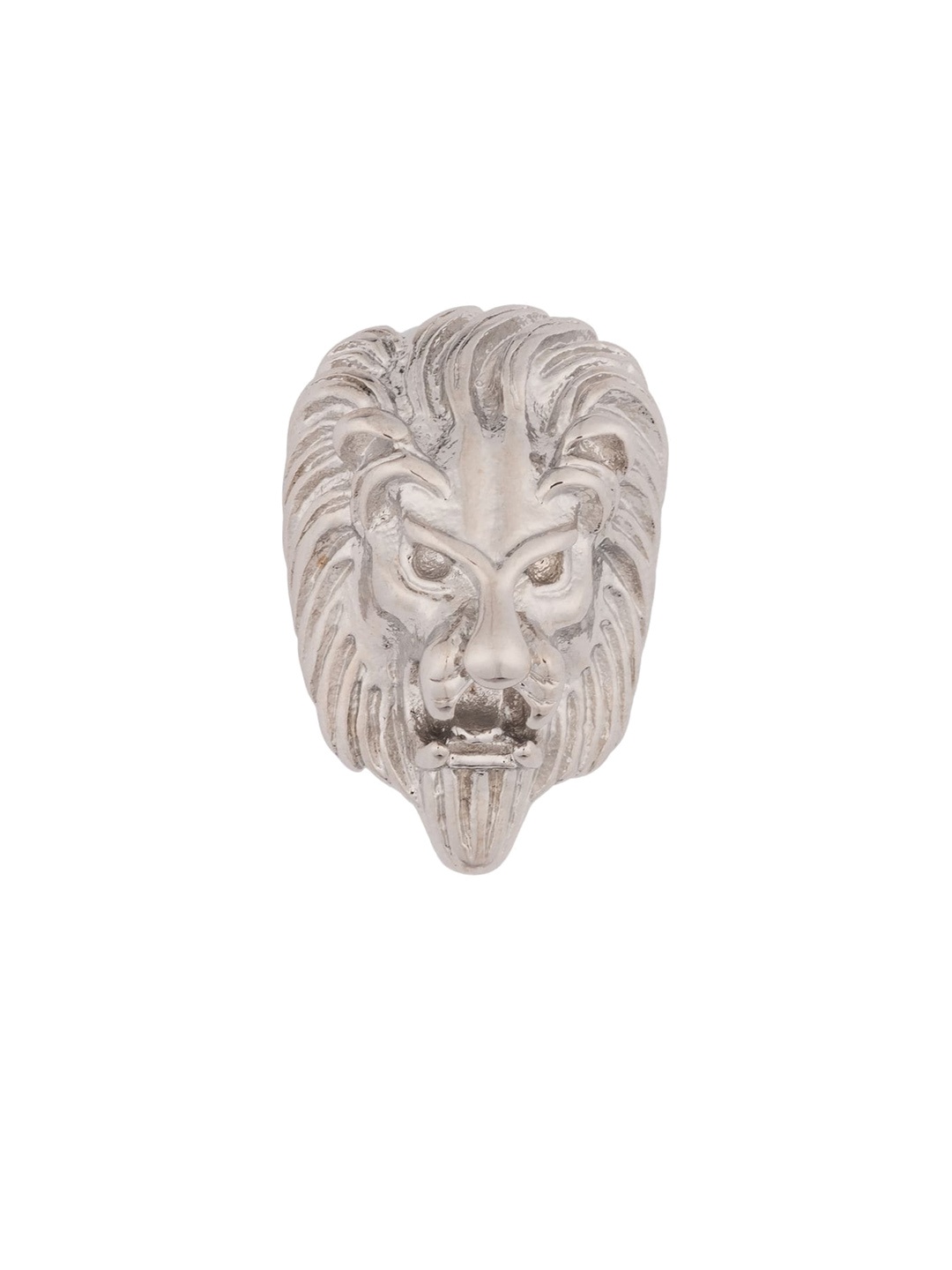 

The Tie Hub Metal Lion Face Lapel Pin Brooch, Silver