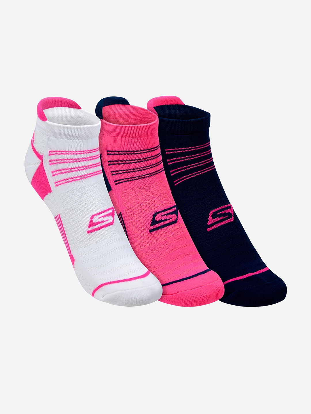 

Skechers Pack Of 3 WOMEN NON TERRY LOW CUT Socks, Pink