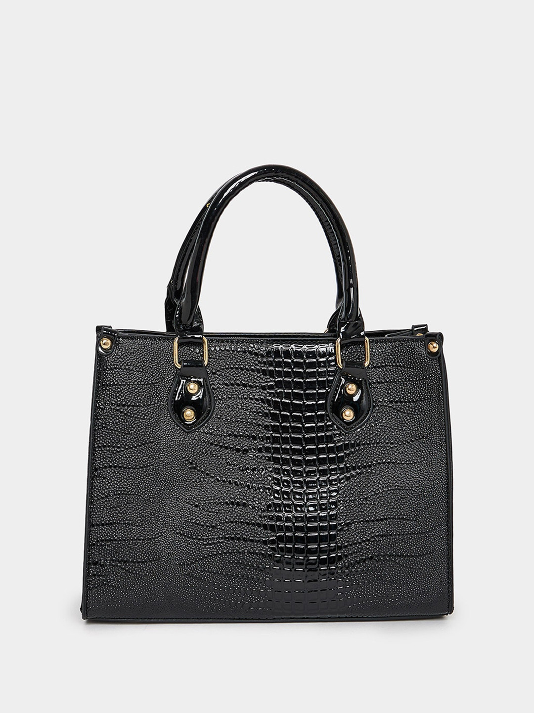 

Styli Textured PU Handheld Bag, Black