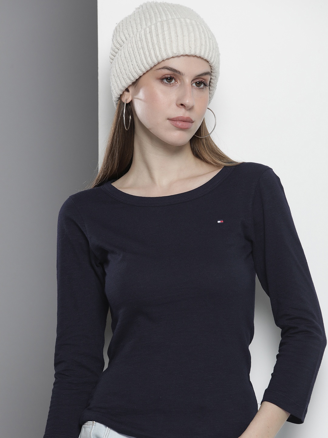 

Tommy Hilfiger Pure Cotton Slim Fit T-shirt, Navy blue