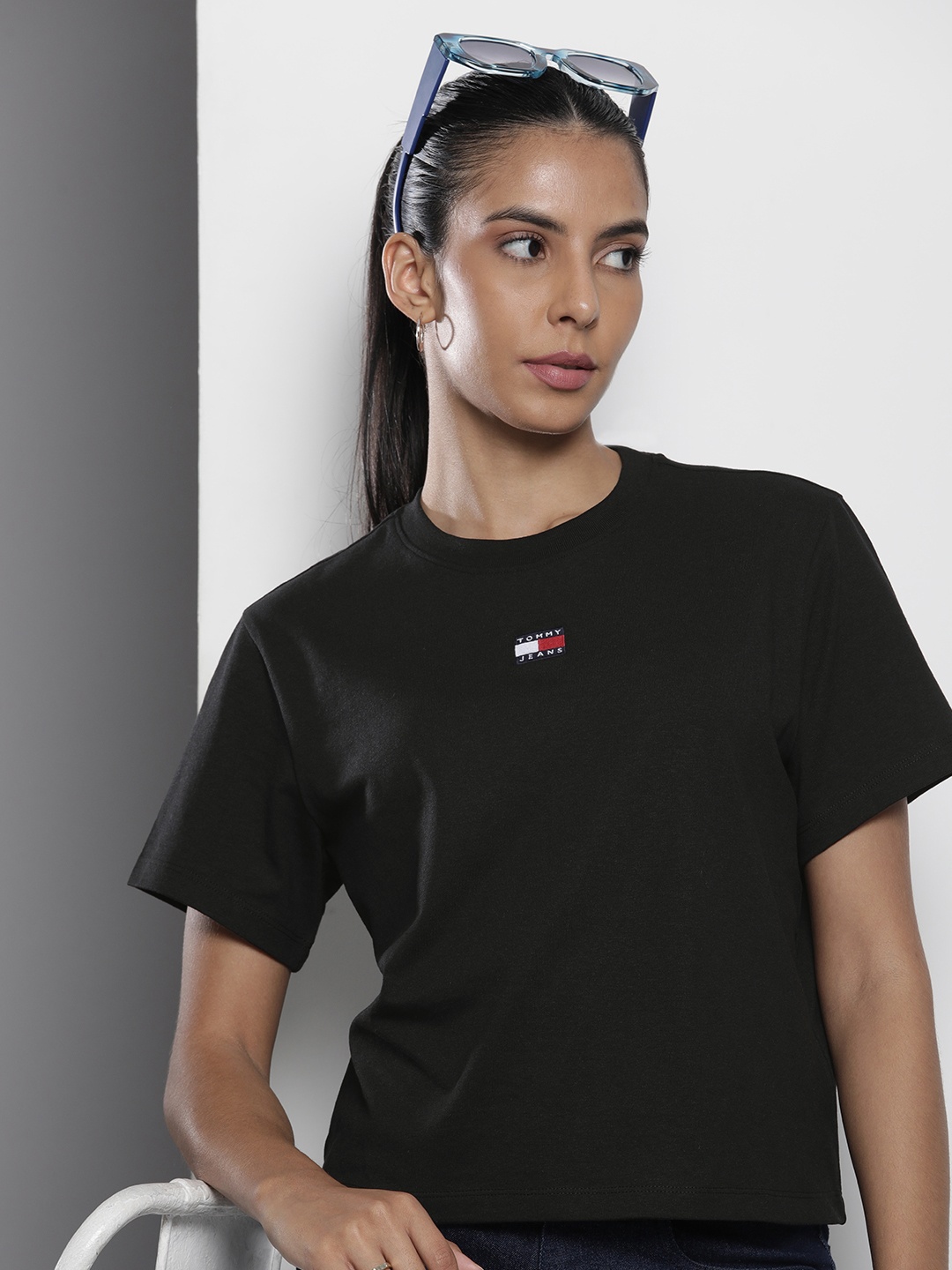 

Tommy Hilfiger Solid Pure Cotton T-shirt, Black