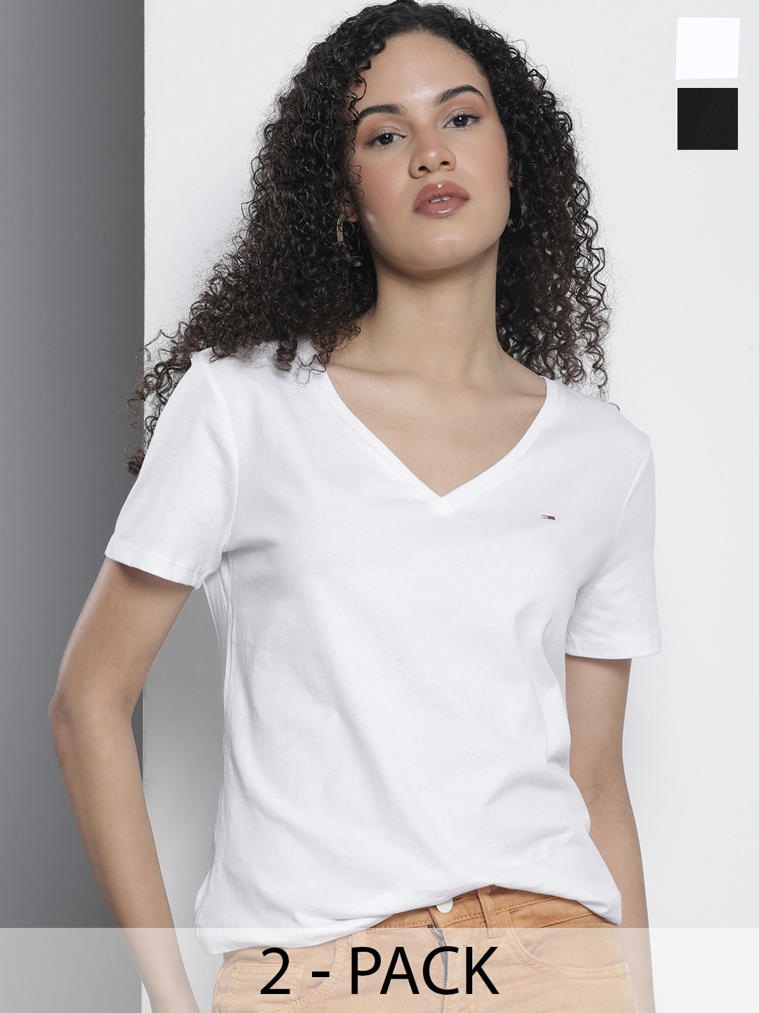 

Tommy Hilfiger Set of 2 Pure Cotton Slim Fit T-shirts, White
