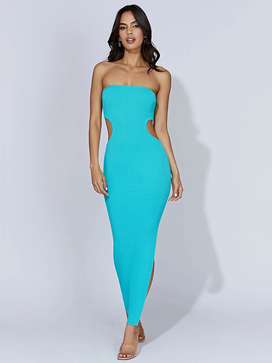 

LULU & SKY Strapless Maxi Dress, Blue