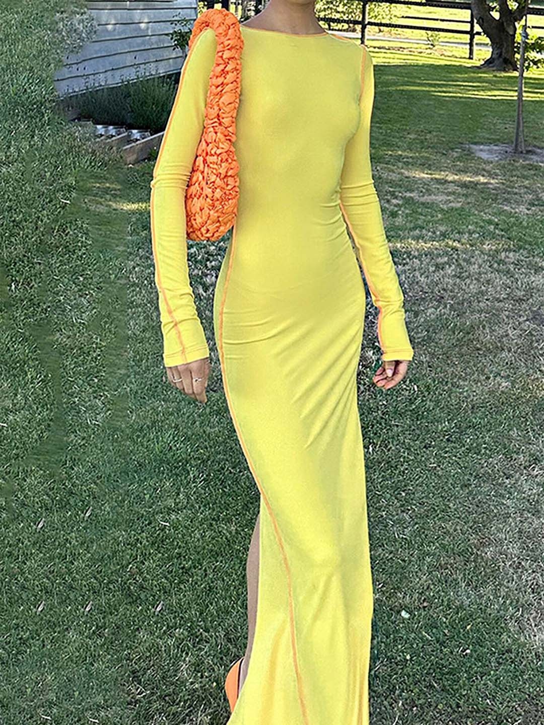 

LULU & SKY Off-Shoulder Maxi Dress, Yellow