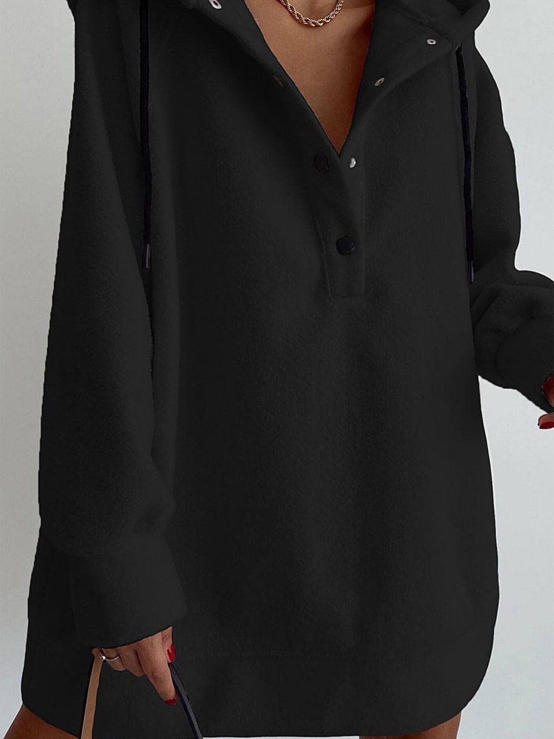 

LULU & SKY Hooded T-shirt Dress, Black