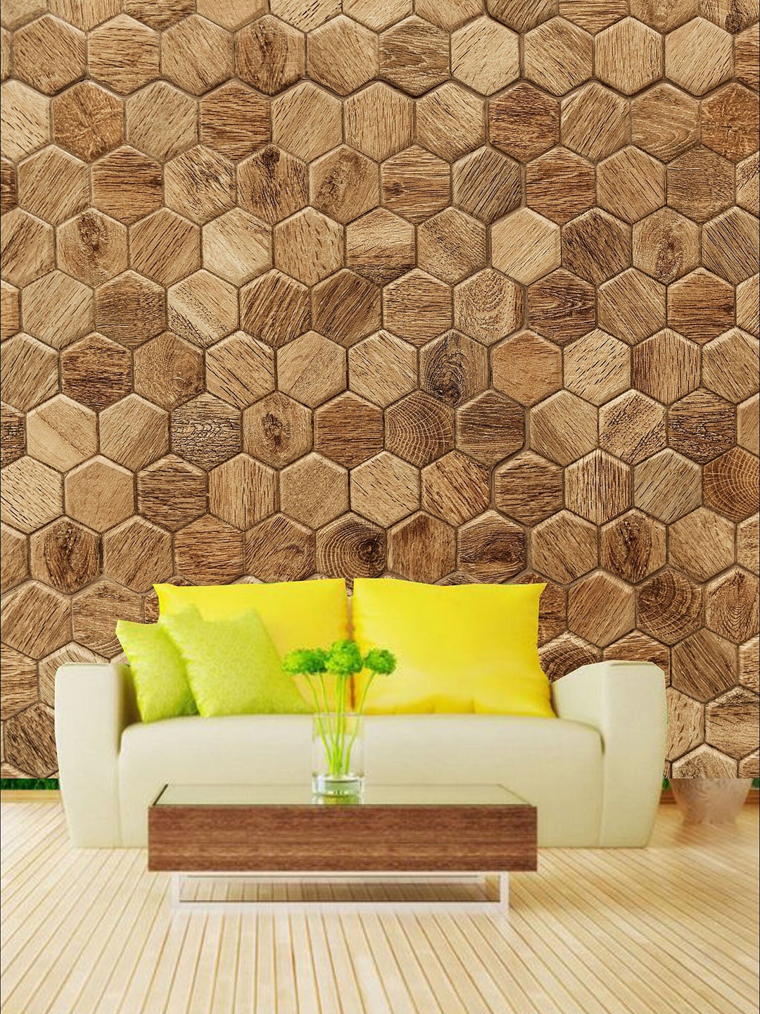 

KSHIRSA Brown Geometric Printed Removable Self Adhesive Wallpaper