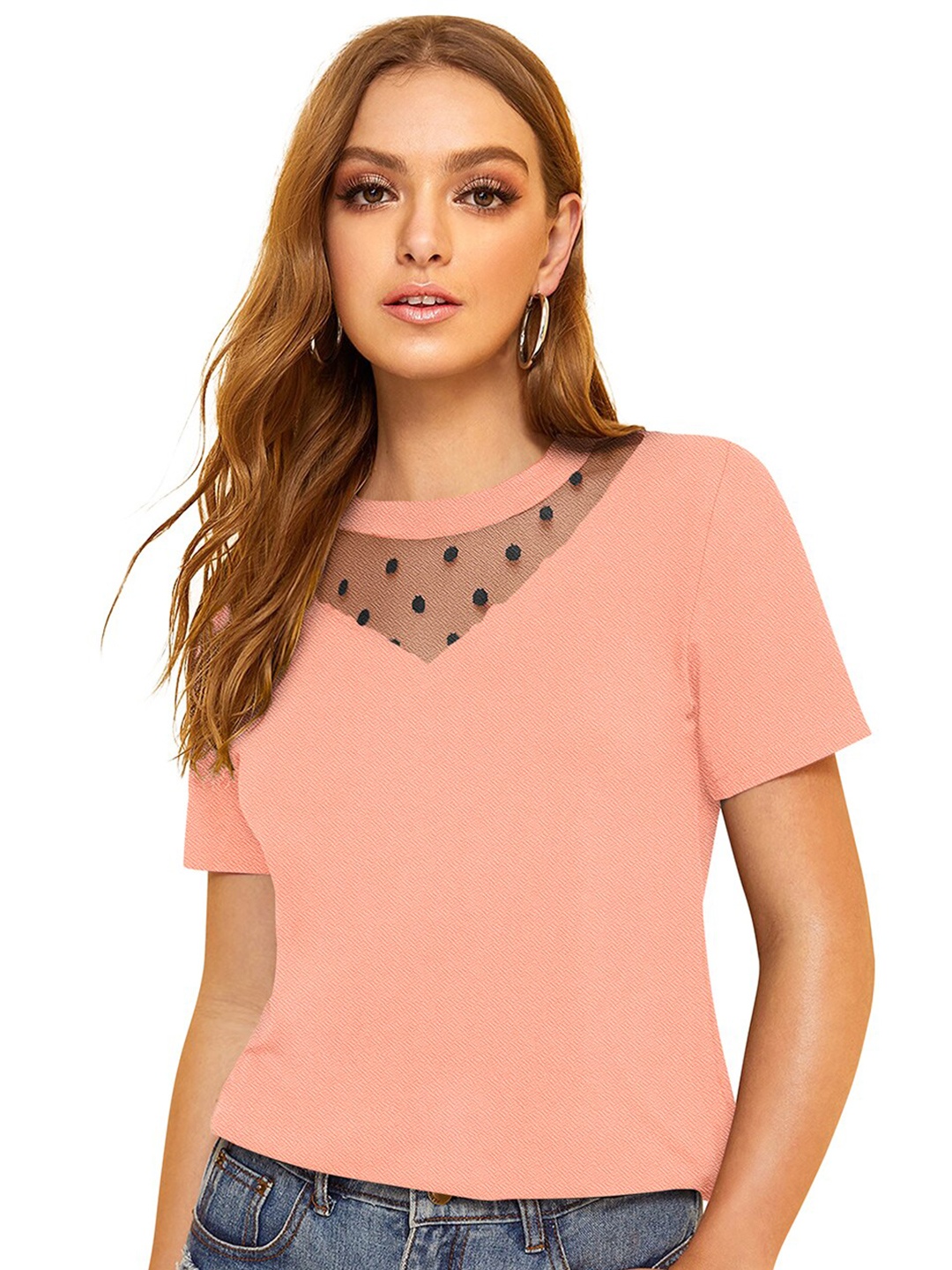 

BAESD Peach-Coloured short Top