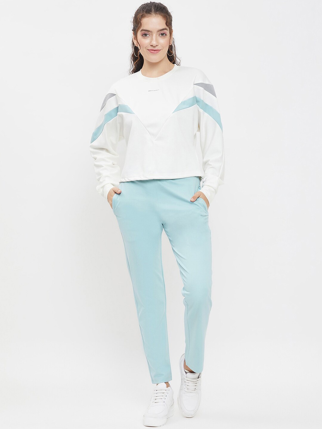 

Okane Round Neck Top With Trousers, Blue