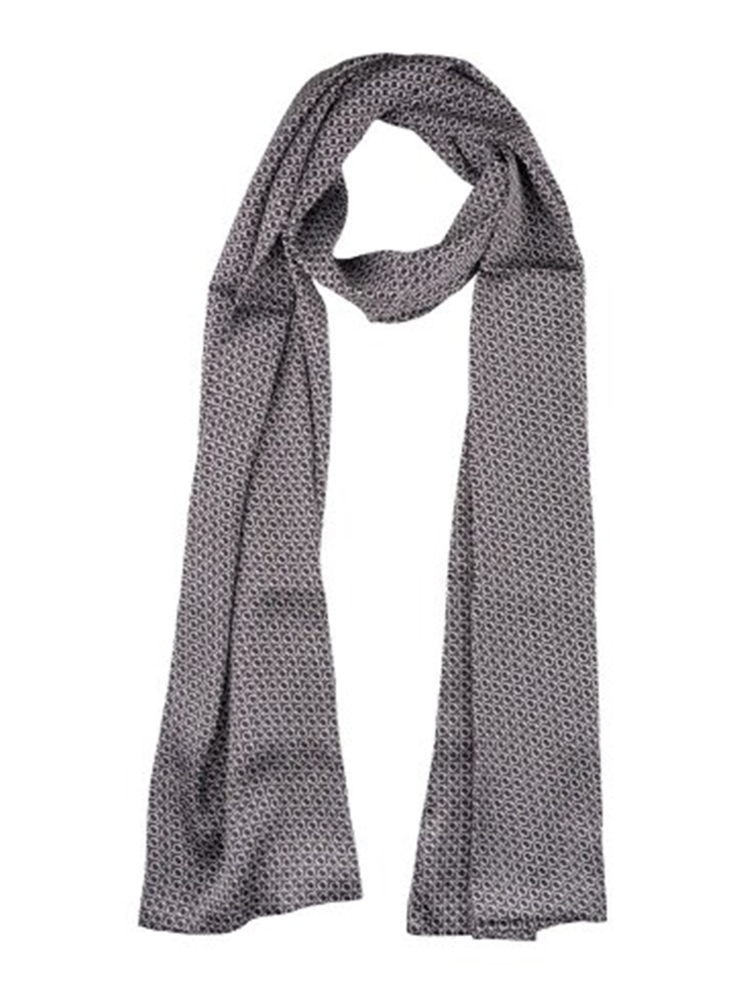 

The Tie Hub Men Printed Pure Silk Scarf, Black