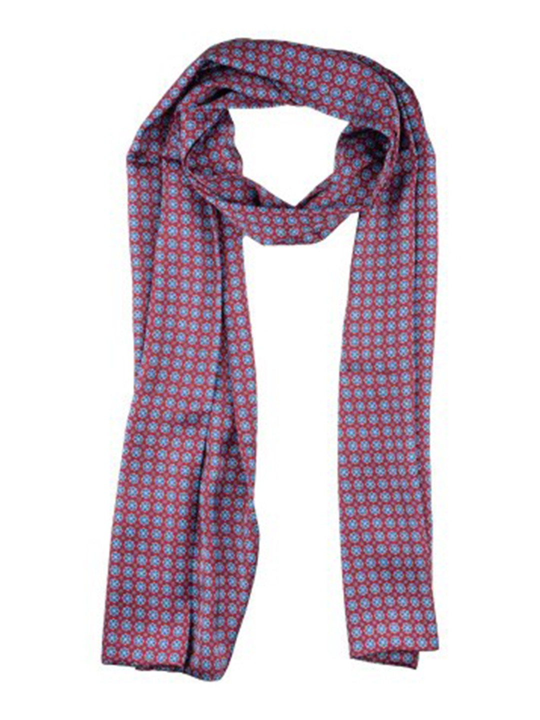 

The Tie Hub Men Printed Pure Silk Scarf, Red