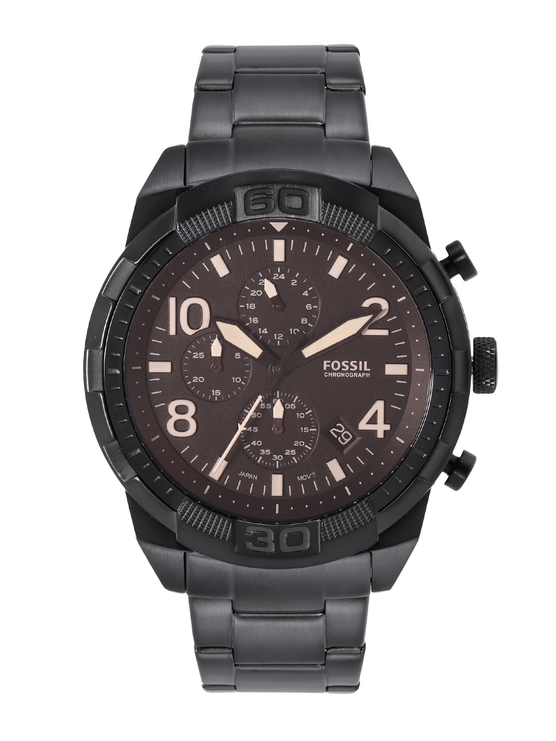 

Fossil Men Bracelet Style Analogue Chronograph Watch FS5876, Black