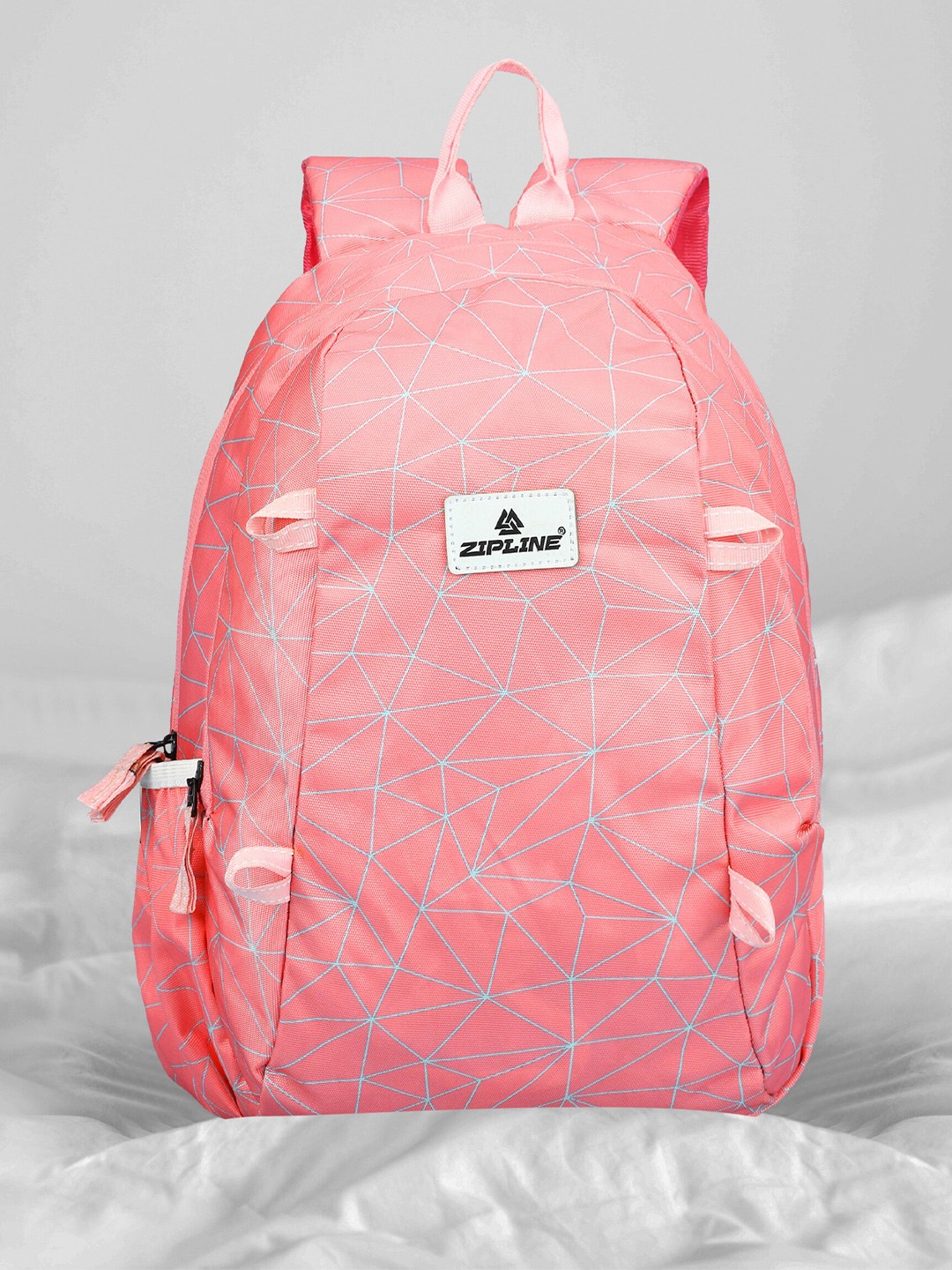 

ZIPLINE Unisex Geometric Backpack, Pink