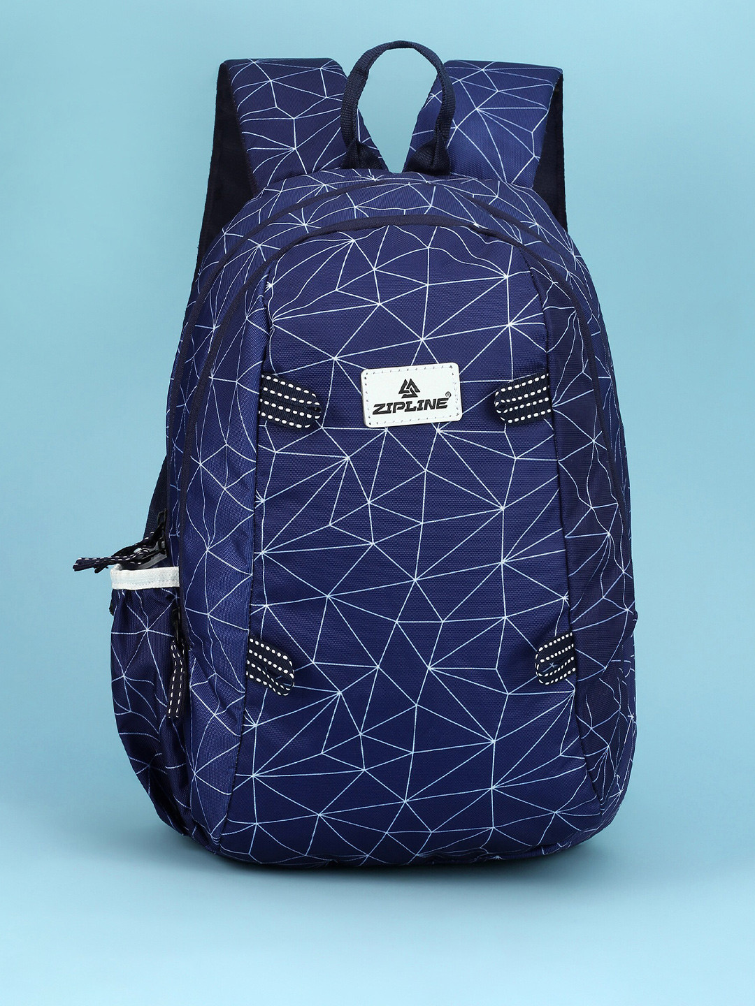 

ZIPLINE Unisex Geometric Backpack, Blue