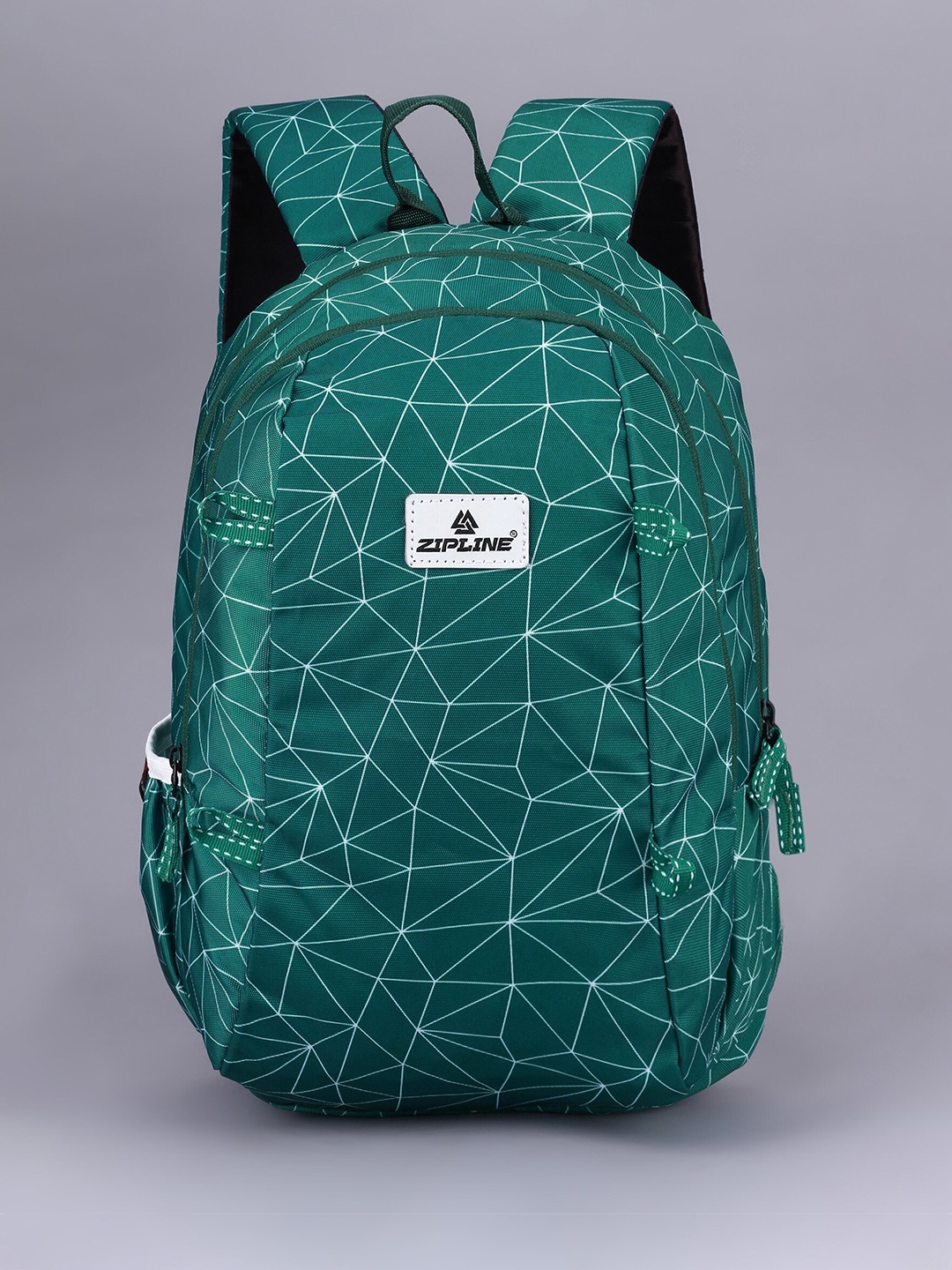 

ZIPLINE Unisex Geometric Backpack, Green