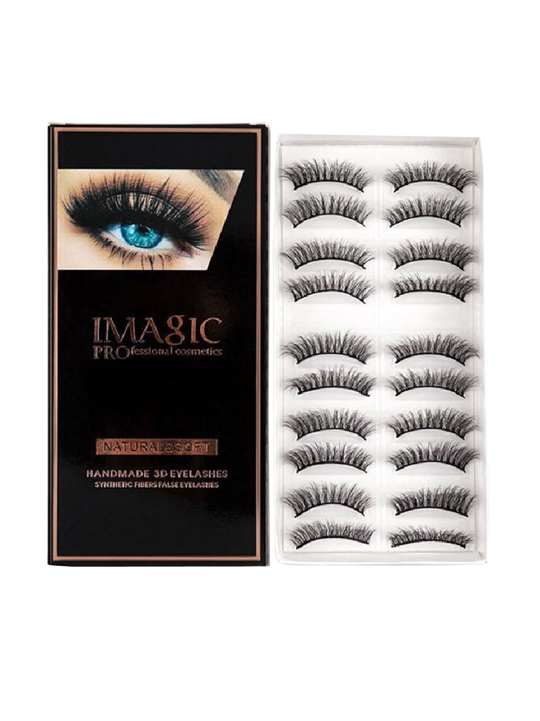 

Veoni BELLE 10-Pcs Faux Mink Eyelashes - Medium, Black