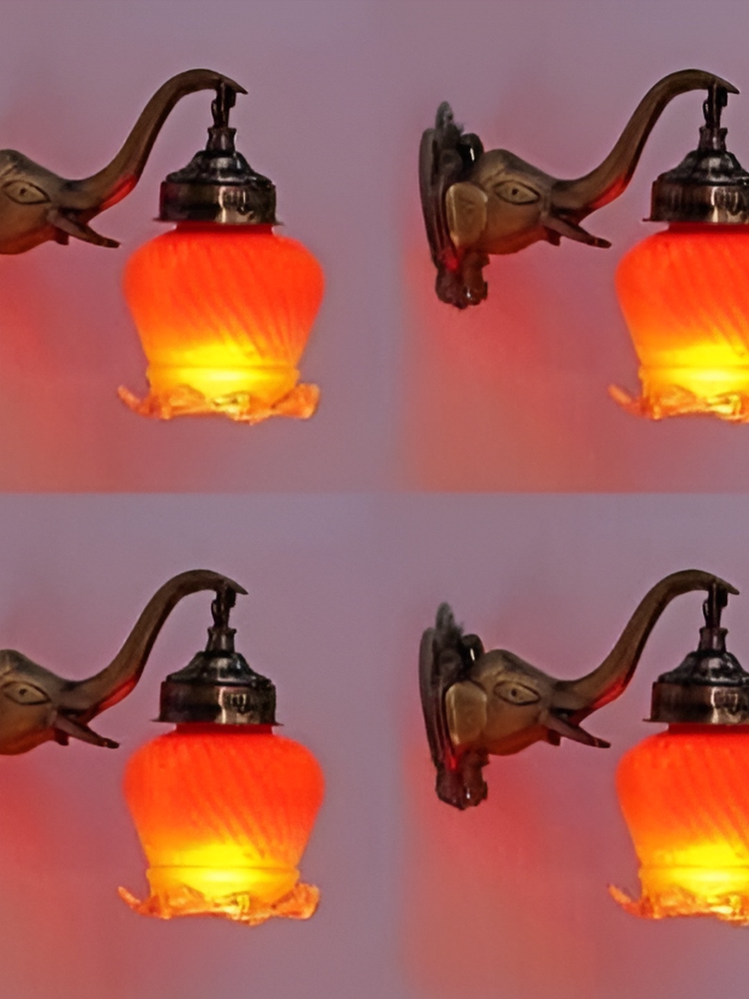 

Afast Orange 4 Pieces Glass Wall Lamp