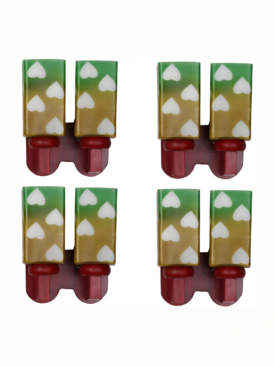 

Afast Green & Yellow 4 Pieces Printed Abstract Shaped Glass Wall Lamps