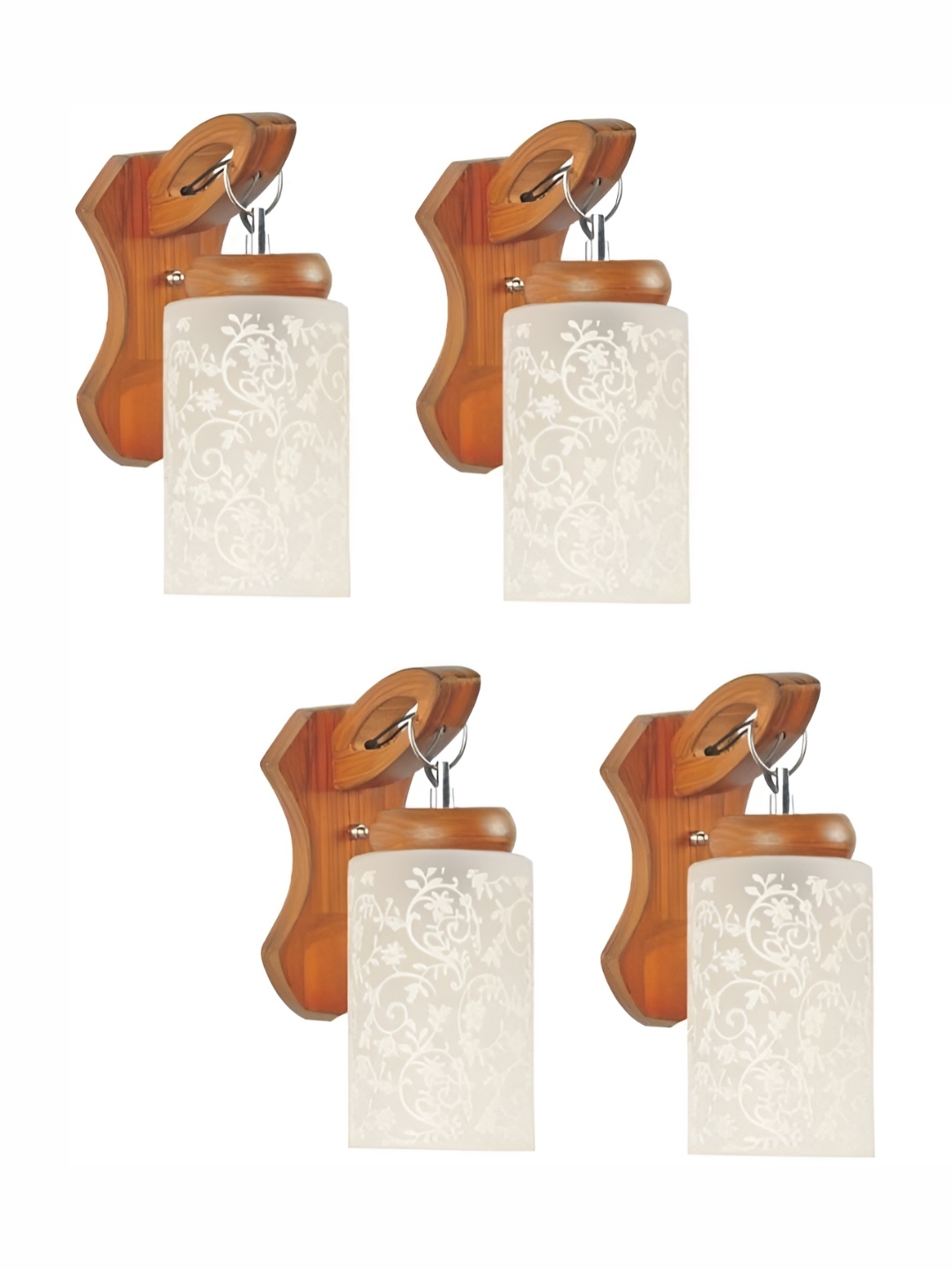 

Afast Grey & Brown 4 Pieces Printed Cylindrical Shaped Glass Wall Lamps