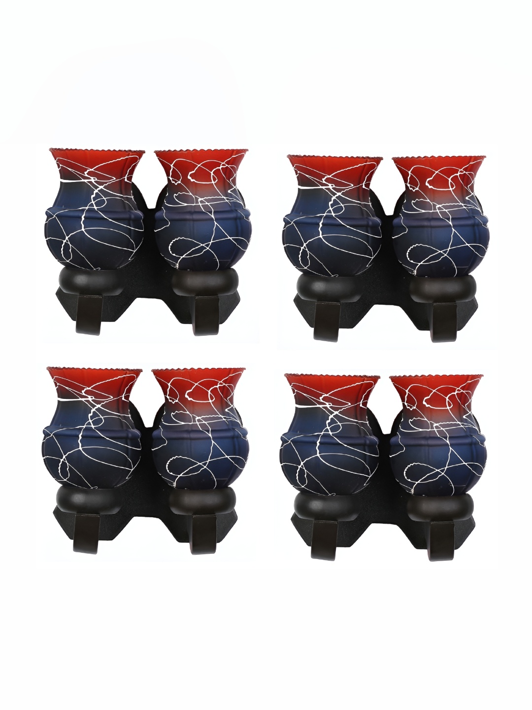 

Afast Navy Blue 4 Pieces Glass Wall Lamp