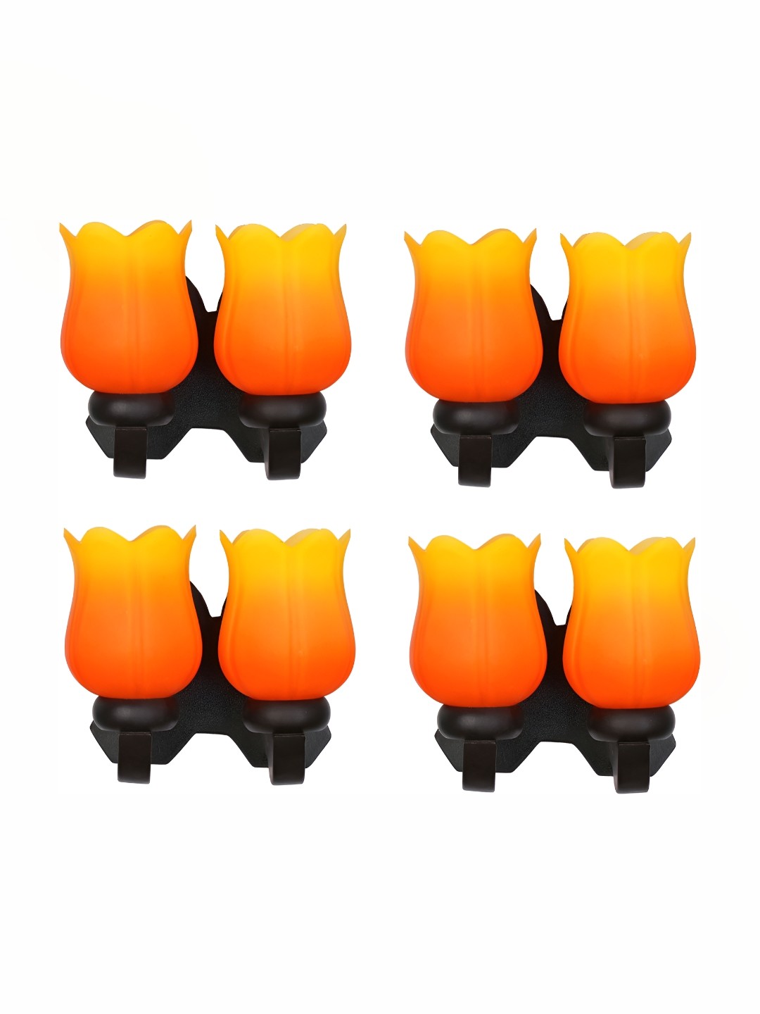 

Afast Orange & Yellow 4 Pieces Abstract Shaped Glass Wall Lamps