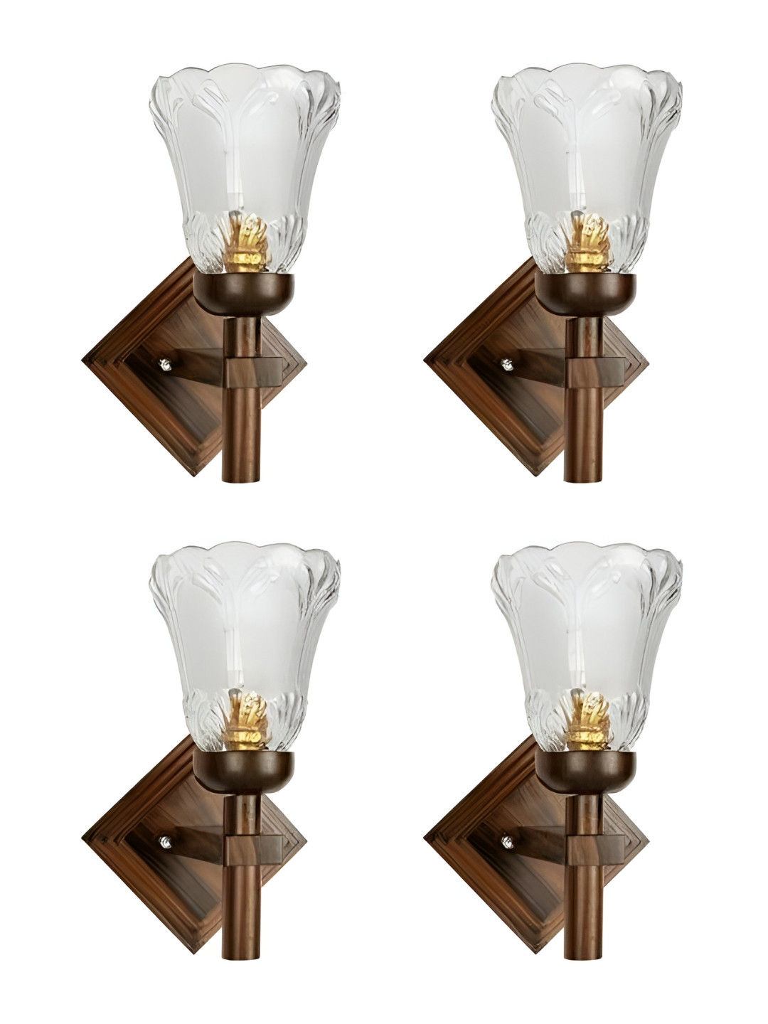 

Afast White 4 Pieces Bell Shaped Glass Wall Lamps