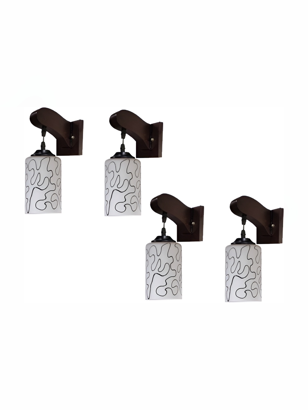 

Afast White & Black 4 Pieces Cylindrical Glass Wall Lamp
