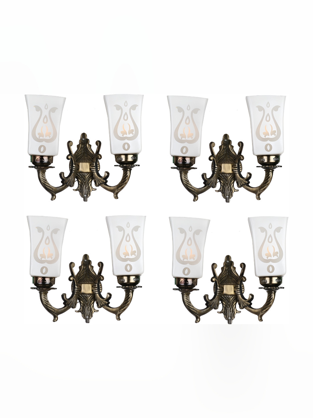 

Afast White 4 Pieces Abstract Shaped Glass Wall Lamp