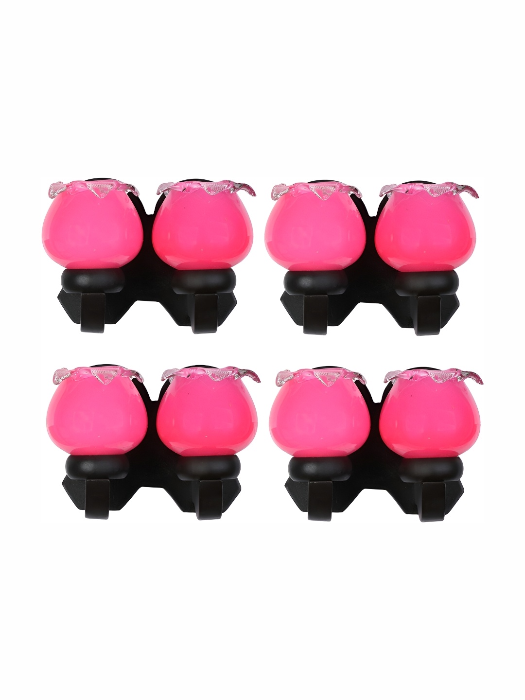 

Afast Pink & Black 4 Pieces Textured Abstract Shaped Glass Wall Lamp